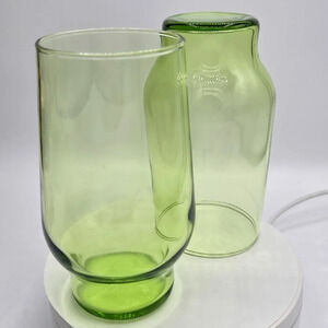 Pair  of light green drinking glasses